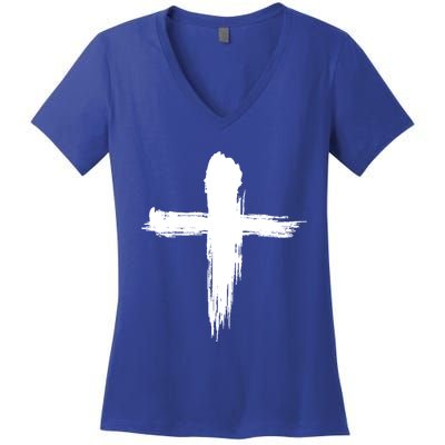 Ash Wednesday Christian Lent Cross Blessing Holy Week Gift Women's V-Neck T-Shirt