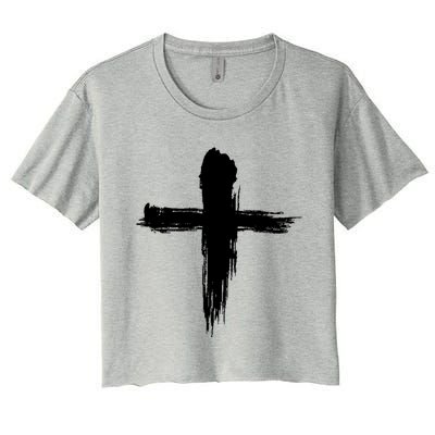 Ash Wednesday Christian Lent Cross Blessing Holy Week Gift Women's Crop Top Tee