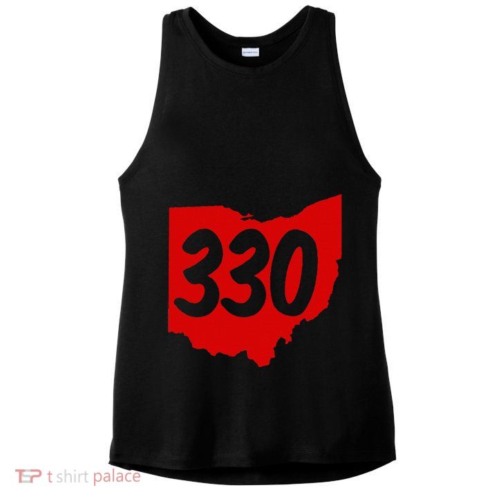 Akron Warren Canton Youngstown Ohio 330 Area Code Ladies PosiCharge Tri-Blend Wicking Tank
