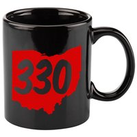 Akron Warren Canton Youngstown Ohio 330 Area Code 11oz C Handle Ceramic Mug