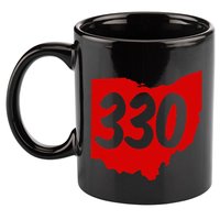 Akron Warren Canton Youngstown Ohio 330 Area Code 11oz C Handle Ceramic Mug