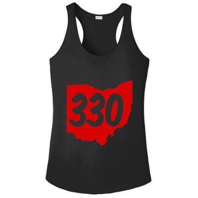Akron Warren Canton Youngstown Ohio 330 Area Code Ladies PosiCharge Competitor Racerback Tank