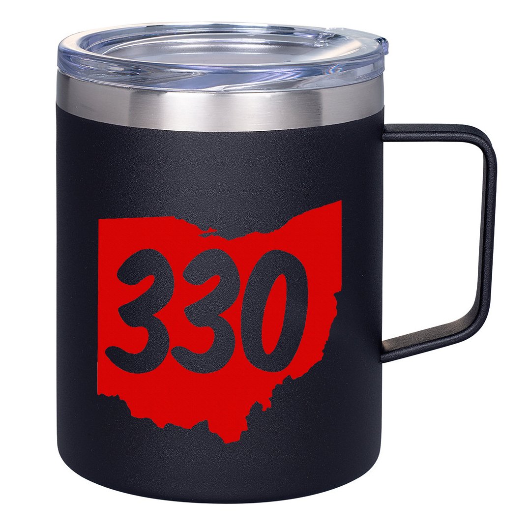Akron Warren Canton Youngstown Ohio 330 Area Code 12oz Stainless Steel Coffee Mug