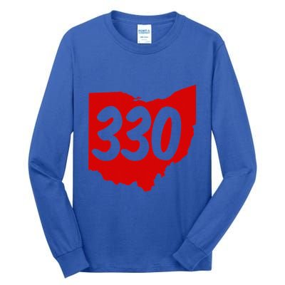 Akron Warren Canton Youngstown Ohio 330 Area Code Tall Long Sleeve T-Shirt