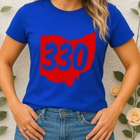 Akron Warren Canton Youngstown Ohio 330 Area Code Womens T-Shirt