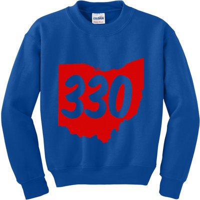 Akron Warren Canton Youngstown Ohio 330 Area Code Kids Sweatshirt