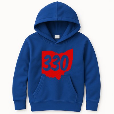 Akron Warren Canton Youngstown Ohio 330 Area Code Kids Hoodie