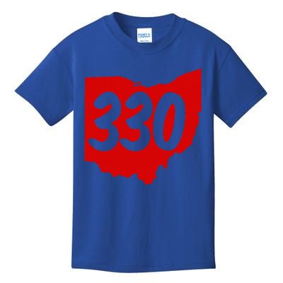 Akron Warren Canton Youngstown Ohio 330 Area Code Kids T-Shirt