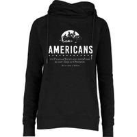 Americans WeLl Cross A Frozen River Womens Funnel Neck Pullover Hood