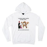 A Woman Cannot Survive On Wine Alone Beagle Lovers Hoodie