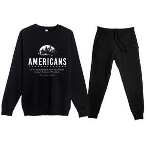 Americans WeLl Cross A Frozen River Premium Crewneck Sweatsuit Set