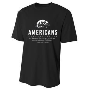 Americans WeLl Cross A Frozen River Performance Sprint T-Shirt