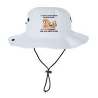 A Woman Cannot Survive On Books Alone She Also Needs A Dog Legacy Cool Fit Booney Bucket Hat