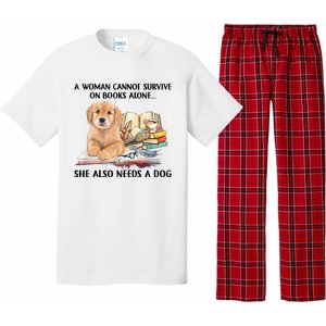 A Woman Cannot Survive On Books Alone She Also Needs A Dog Pajama Set