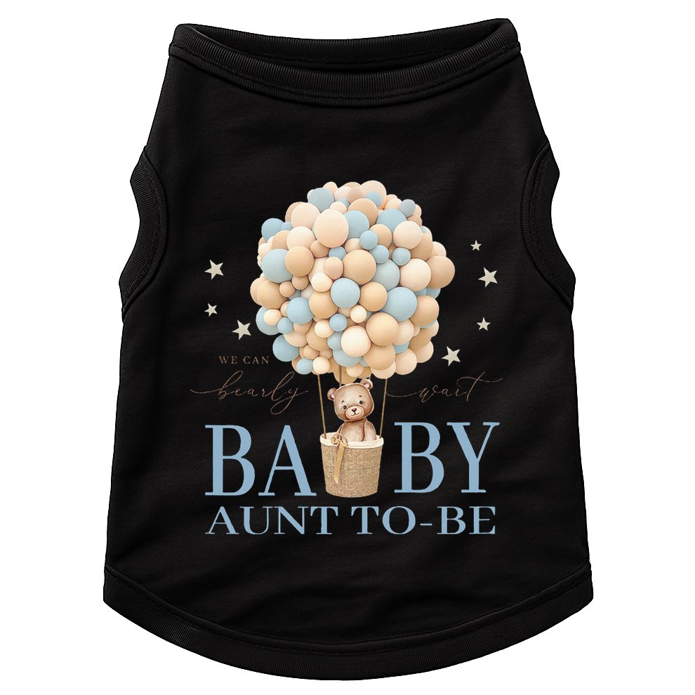 Aunt We Can Bearly Wait Baby Shower Bear Family Matching Doggie Tank