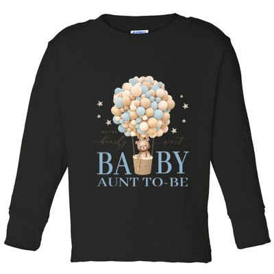 Aunt We Can Bearly Wait Baby Shower Bear Family Matching Toddler Long Sleeve Shirt