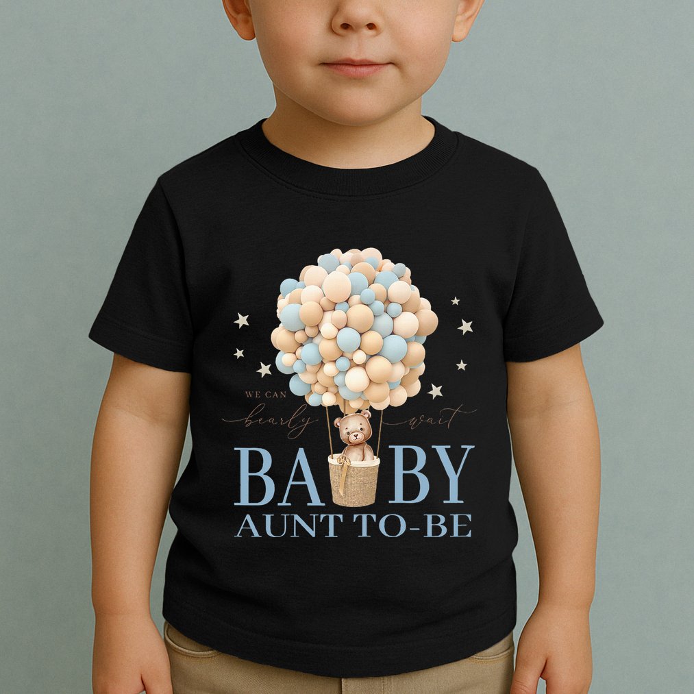 Aunt We Can Bearly Wait Baby Shower Bear Family Matching Toddler T-Shirt