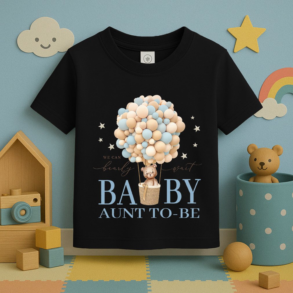 Aunt We Can Bearly Wait Baby Shower Bear Family Matching Toddler T-Shirt