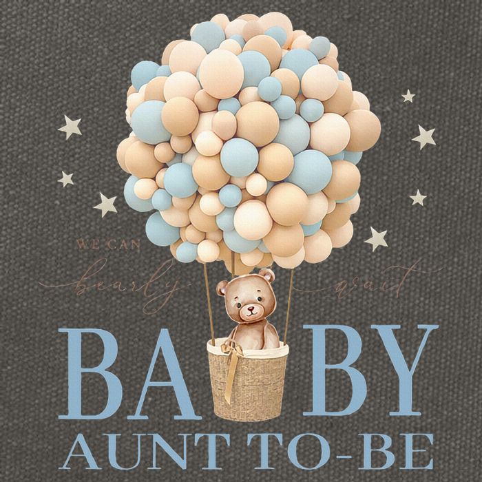 Aunt We Can Bearly Wait Baby Shower Bear Family Matching Cotton Canvas Backpack