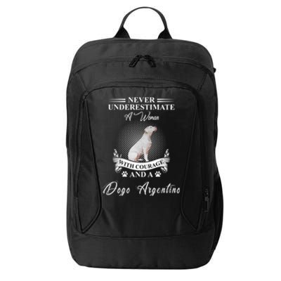 A With Courage And A Dogo Argentino Gift City Backpack