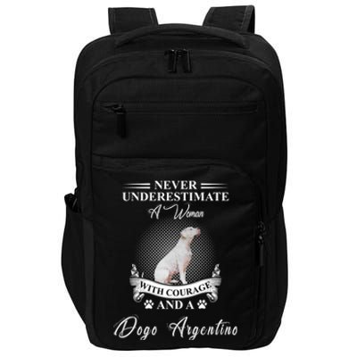 A With Courage And A Dogo Argentino Gift Impact Tech Backpack