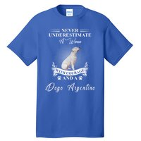 A With Courage And A Dogo Argentino Gift Tall T-Shirt