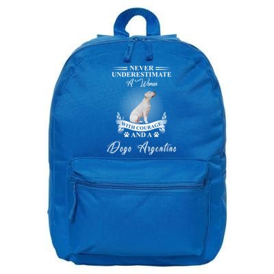 A With Courage And A Dogo Argentino Gift 16 in Basic Backpack