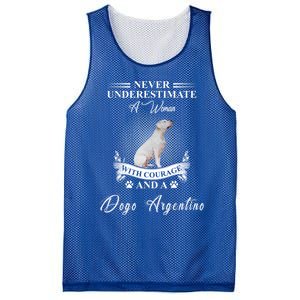 A With Courage And A Dogo Argentino Gift Mesh Reversible Basketball Jersey Tank