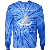 A With Courage And A Dogo Argentino Gift Tie-Dye Long Sleeve Shirt