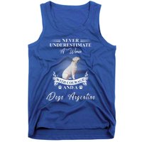 A With Courage And A Dogo Argentino Gift Tank Top