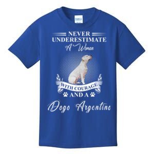 A With Courage And A Dogo Argentino Gift Kids T-Shirt