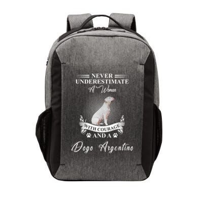 A With Courage And A Dogo Argentino Gift Vector Backpack