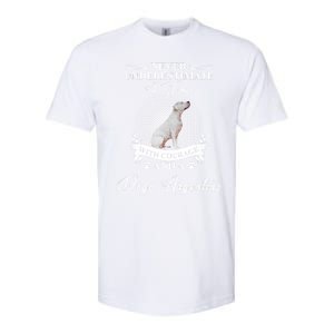 A With Courage And A Dogo Argentino Gift Softstyle CVC T-Shirt