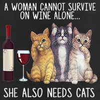 A Woman Cannot Survive On Wine Alone She Also Needs Cat Microfiber Hand Towel