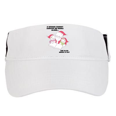 A Woman Cannot Survive On Books Alone She Also Needs A Cat Adult Drive Performance Visor