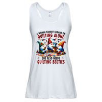 A Woman Cannot Survive On Quilting Alone She Also Needs Ladies Essential Flowy Tank