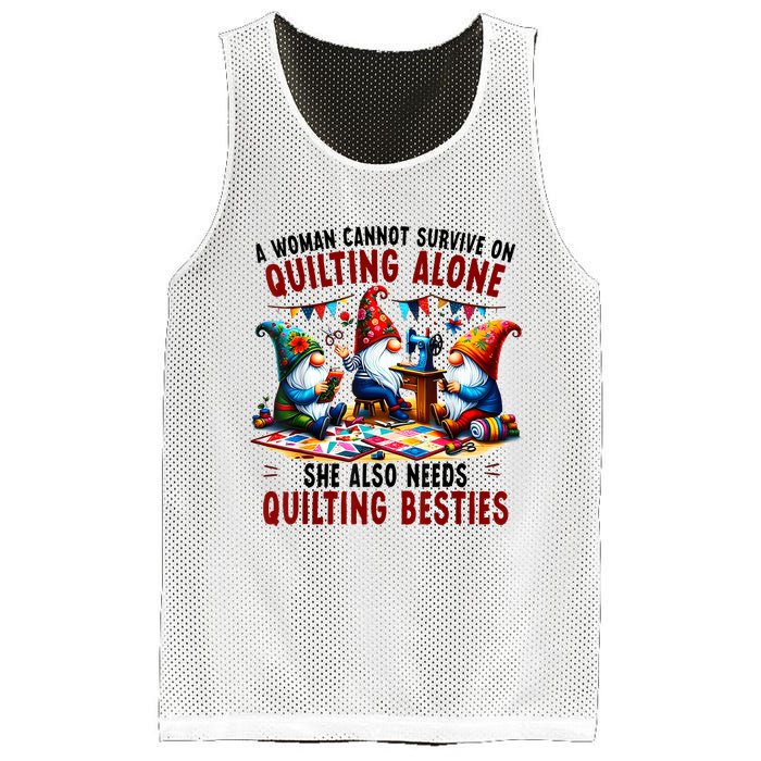 A Woman Cannot Survive On Quilting Alone She Also Needs Mesh Reversible Basketball Jersey Tank