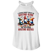 A Woman Cannot Survive On Quilting Alone She Also Needs Women's Perfect Tri Rocker Tank