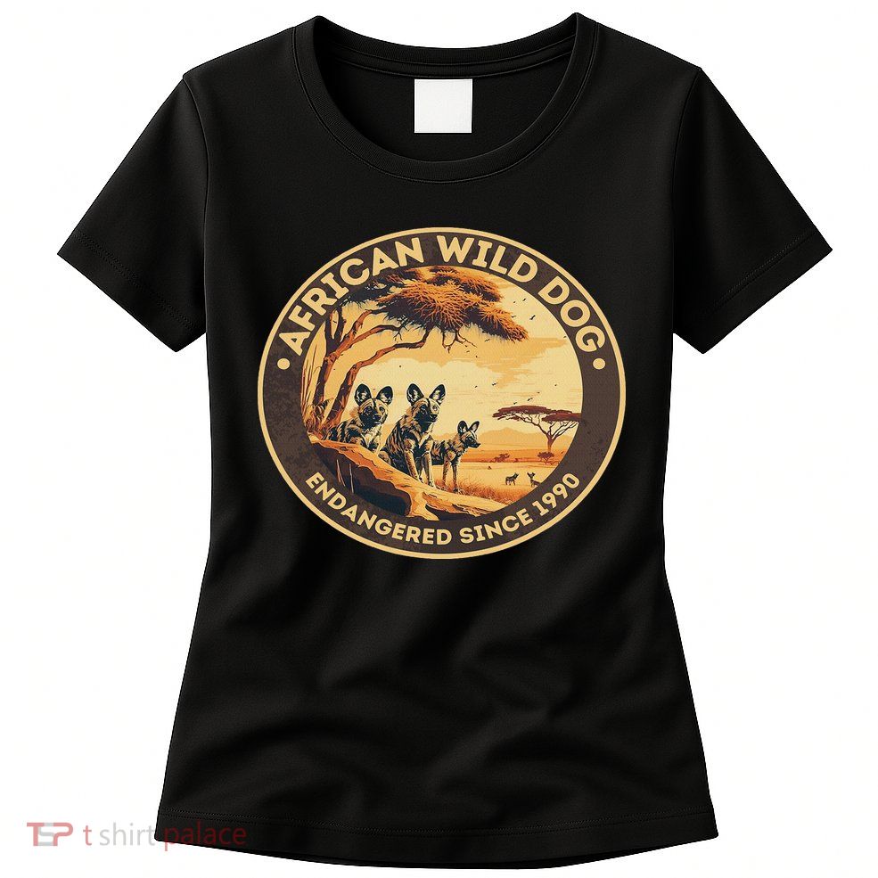 African Wild Dog Endangered Species Women's T-Shirt