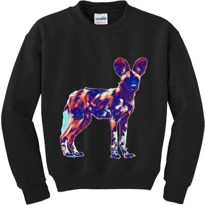 African Wild Dog Kids Sweatshirt