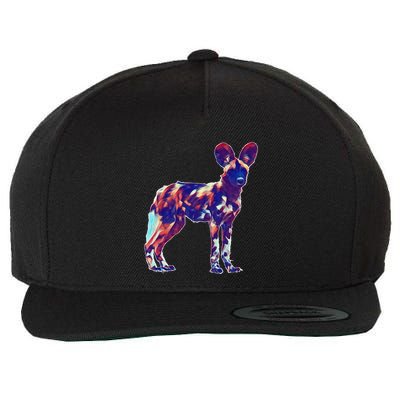African Wild Dog Wool Snapback Cap