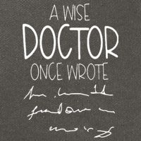 A Wise Doctor Once Wrote Funny Medical Doctor Handwriting Cotton Canvas Backpack