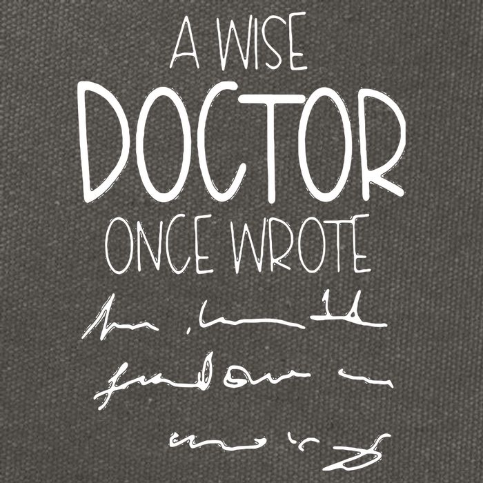 A Wise Doctor Once Wrote Funny Medical Doctor Handwriting Cotton Canvas Backpack