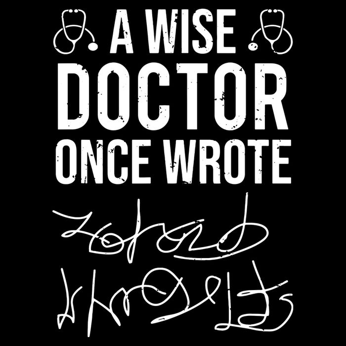 A Wise Doctor Once Wrote Medical Doctor Handwriting Funny Drawstring Bag