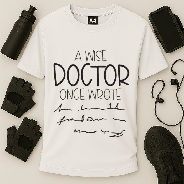A Wise Doctor Once Wrote Cooling Performance Crew T-Shirt