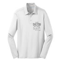 A Wise Doctor Once Wrote Silk Touch Performance Long Sleeve Polo