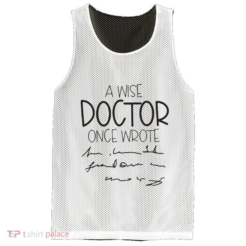 A Wise Doctor Once Wrote Mesh Reversible Basketball Jersey Tank
