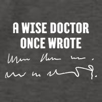 A Wise Doctor Once Wrote Medical Doctor Handwriting Vector Backpack