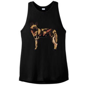 African Wild Dog Hunting Endangered Gift Gift Ladies PosiCharge Tri-Blend Wicking Tank