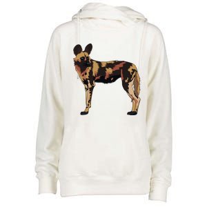 African Wild Dog Hunting Endangered Gift Gift Womens Funnel Neck Pullover Hood